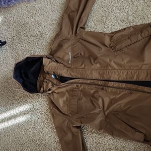 Columbia windbreaker brown medium